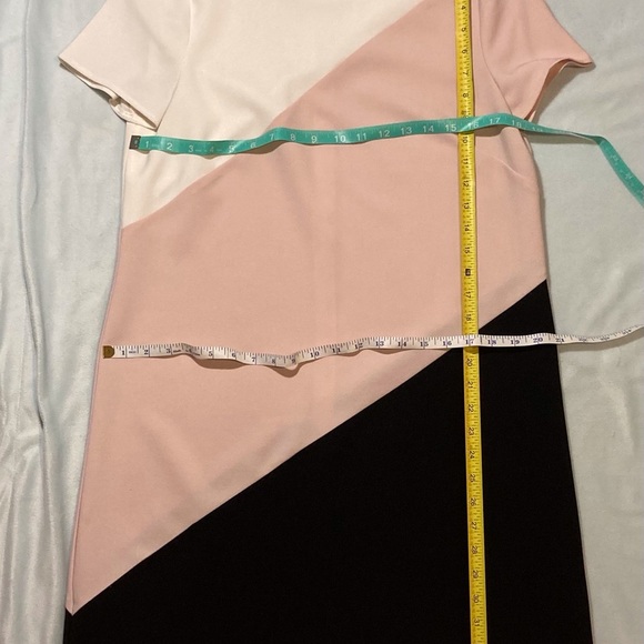 London Times Women's A-line Color Block Dress | US 8 UK 12 EU 38 | Shift Dress - Picture 3 of 6